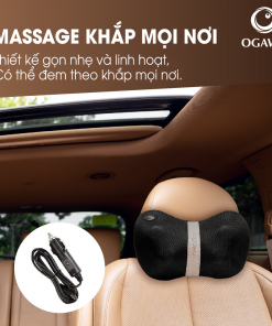 Gối Massage văn phòng (OG-2015), màu gỗ tro Mobile Shiatsu – Ashwood