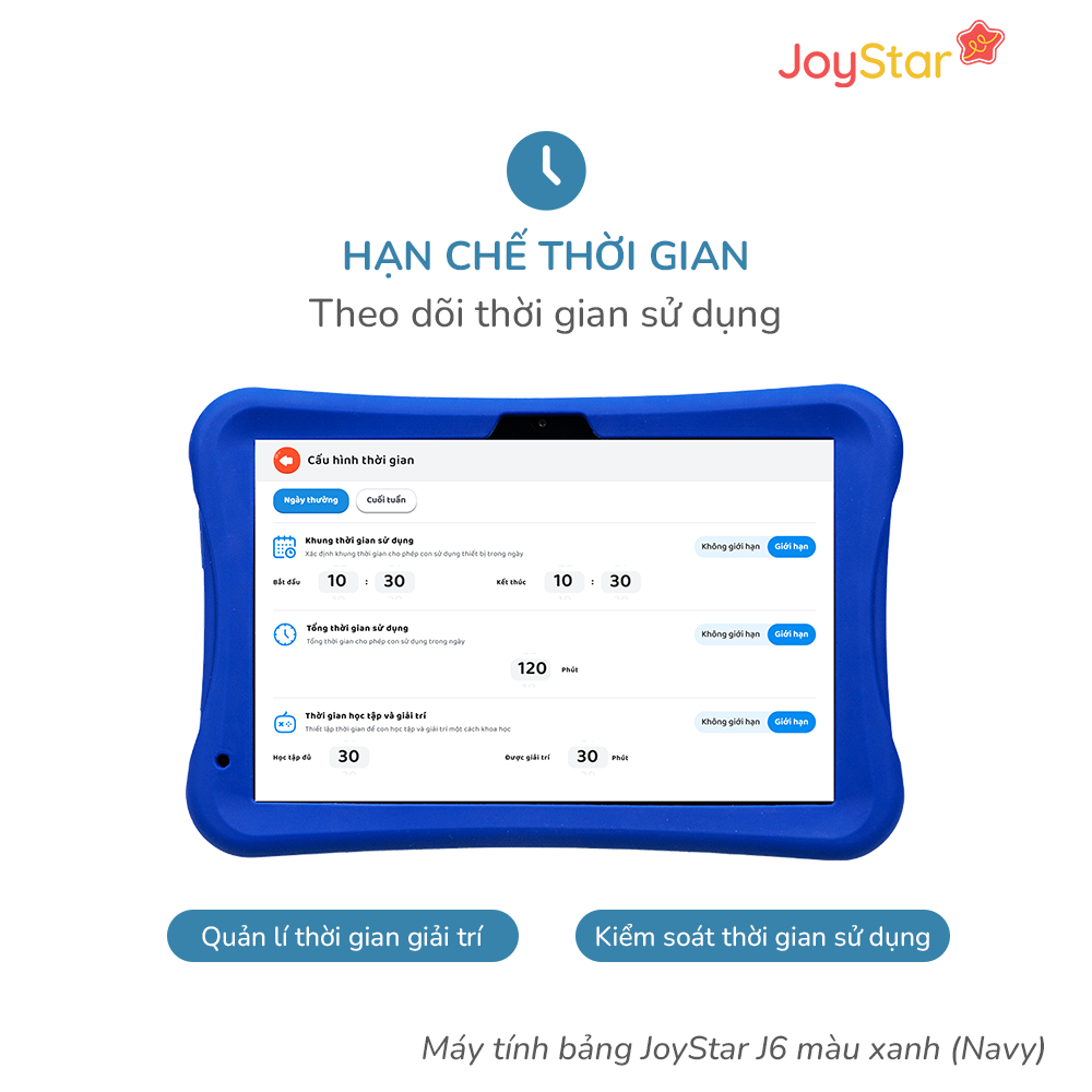 Máy tính bảng JoyStar J6 màu xanh (Navy) – bản tặng App
