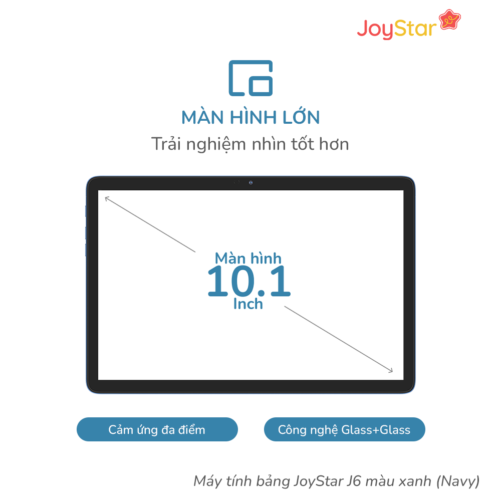 Máy tính bảng JoyStar J6 màu xanh (Navy) – bản tặng App