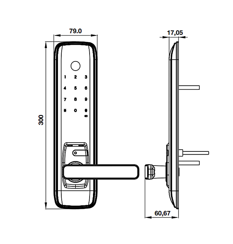 Khóa điện tử Hafele EL7800 PLUS
