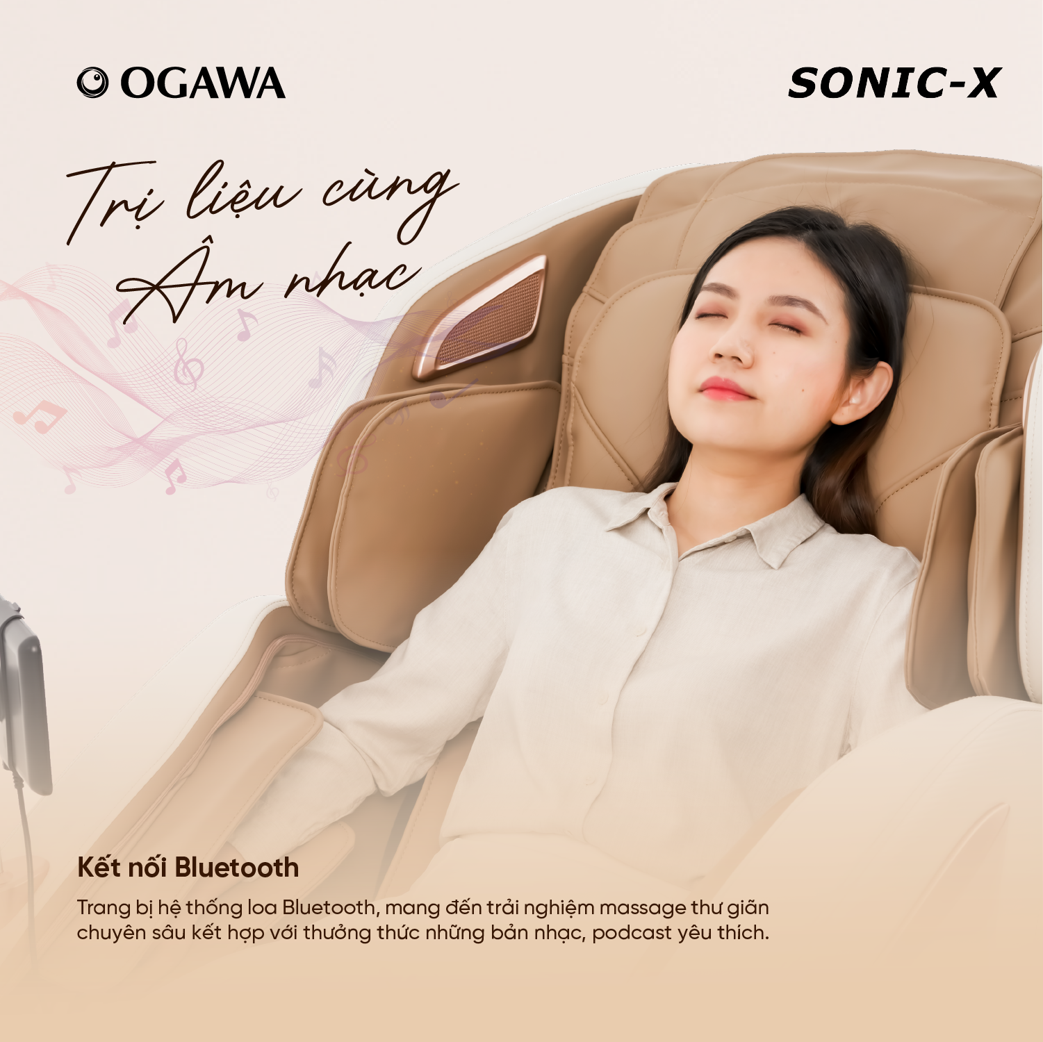 Ghế Massage Smart Sonic X, hiệu Ogawa (OG-5572)-OGAWA Sonic X Massage Chair (OG-5572)