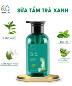 Sữa tắm trà xanh COME ON cấp ẩm, dưỡng da, sạch mụn lưng 500ml