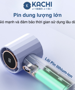 Quạt cầm tay mini Kachi MK400 pin khoẻ 100 cấp độ gió