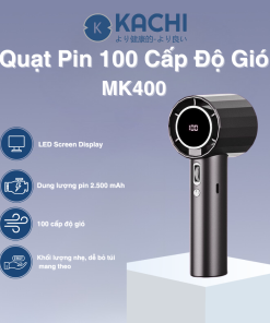 Quạt cầm tay mini Kachi MK400 pin khoẻ 100 cấp độ gió