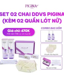 Set 02 chai Dung dịch vệ sinh Pigina 150ml – Pigina Lacto Intimate Wash (kèm 02 quần lót nữ)