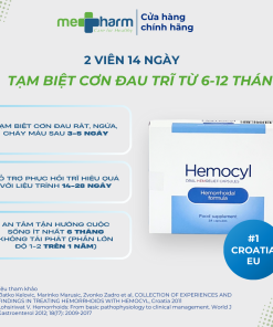 Viên uống Hemocyl – Hỗ trợ cải thiện triệu chứng trĩ: đau rát, ngứa hậu môn, chảy máu (Hộp 28 viên)