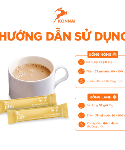 Cà phê hòa tan vị nhân sâm LIFE Konnai Coffee 25 gói/hộp
