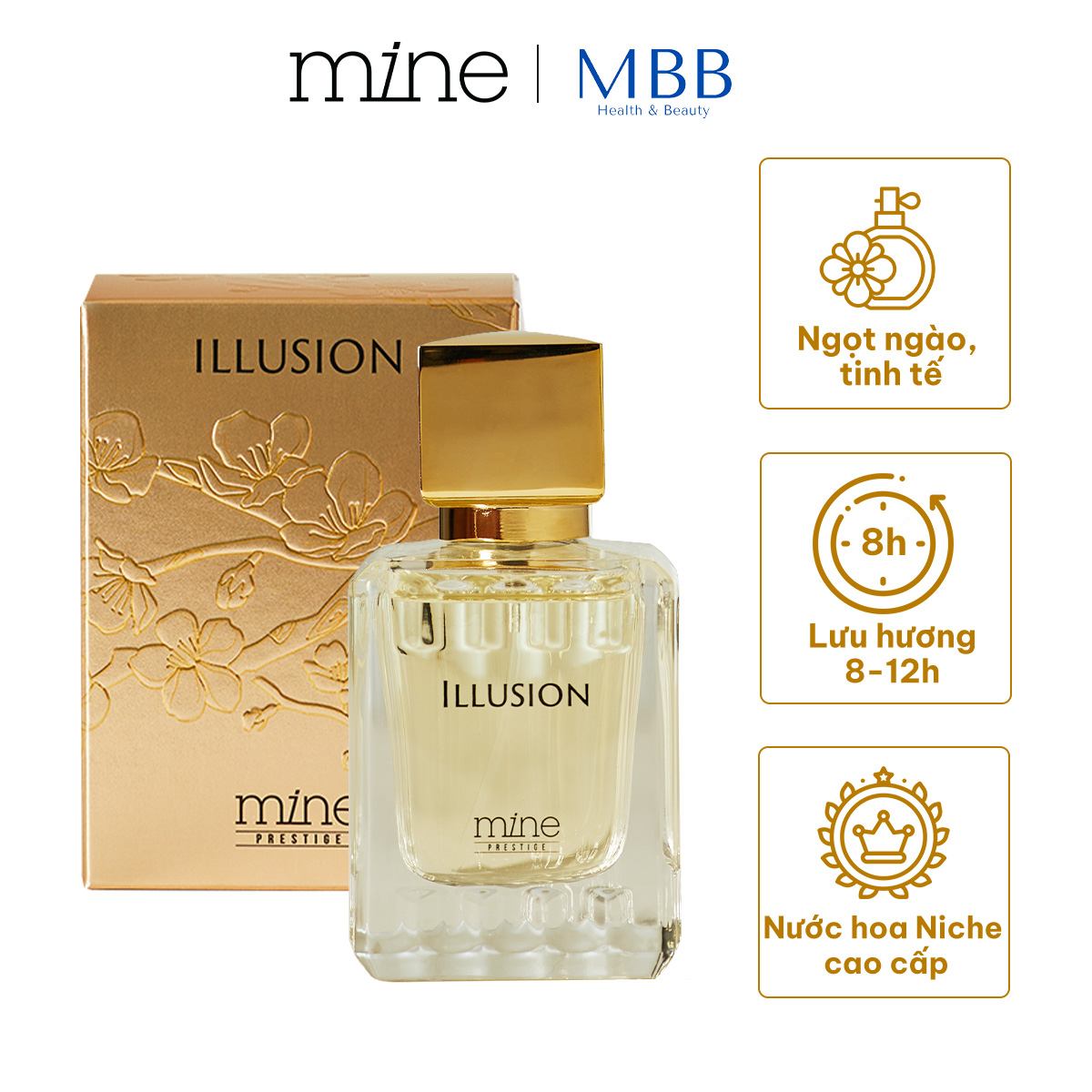 Nước hoa nữ Illusion lưu hương 8-12h Mine 50ml
