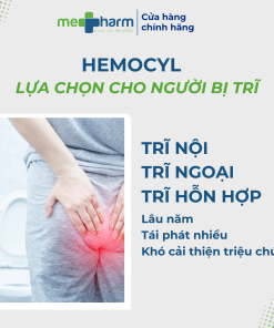 Viên uống Hemocyl – Hỗ trợ cải thiện triệu chứng trĩ: đau rát, ngứa hậu môn, chảy máu (Hộp 28 viên)