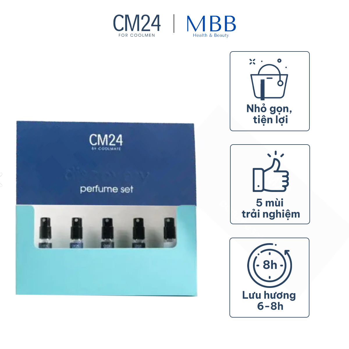 BST Nước hoa nam CM24 lưu hương 6-8h (2ml x 5)