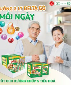 Sữa hạt Delta Go dinh dưỡng lành mạnh, hỗ trợ xương khớp, tăng cường sức khỏe (hộp 30gói)