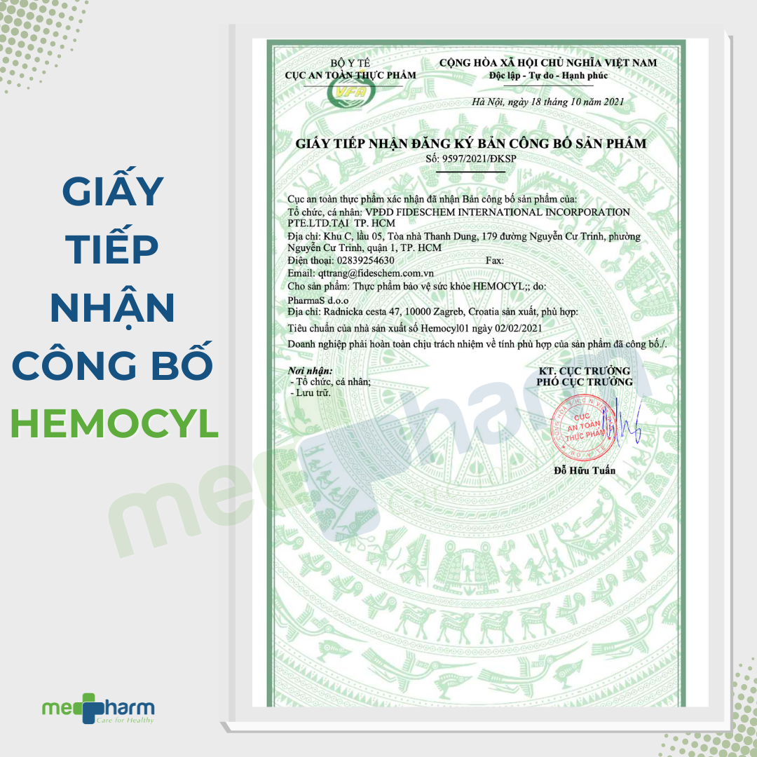 Viên uống Hemocyl – Hỗ trợ cải thiện triệu chứng trĩ: đau rát, ngứa hậu môn, chảy máu (Hộp 28 viên)