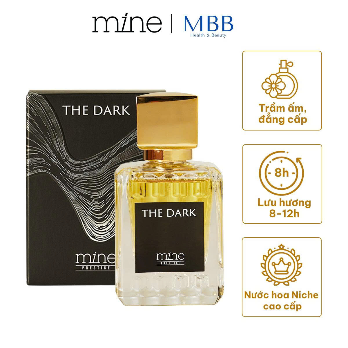 Nước hoa nam Mine The Dark lưu hương 8-12h 50ml