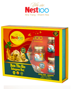 Nước Yến Sâm Ginnest – Có đường (hộp 6 lọ + túi)