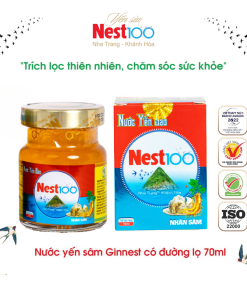 Nước Yến Sâm Ginnest – Có đường (lọ 70ml)