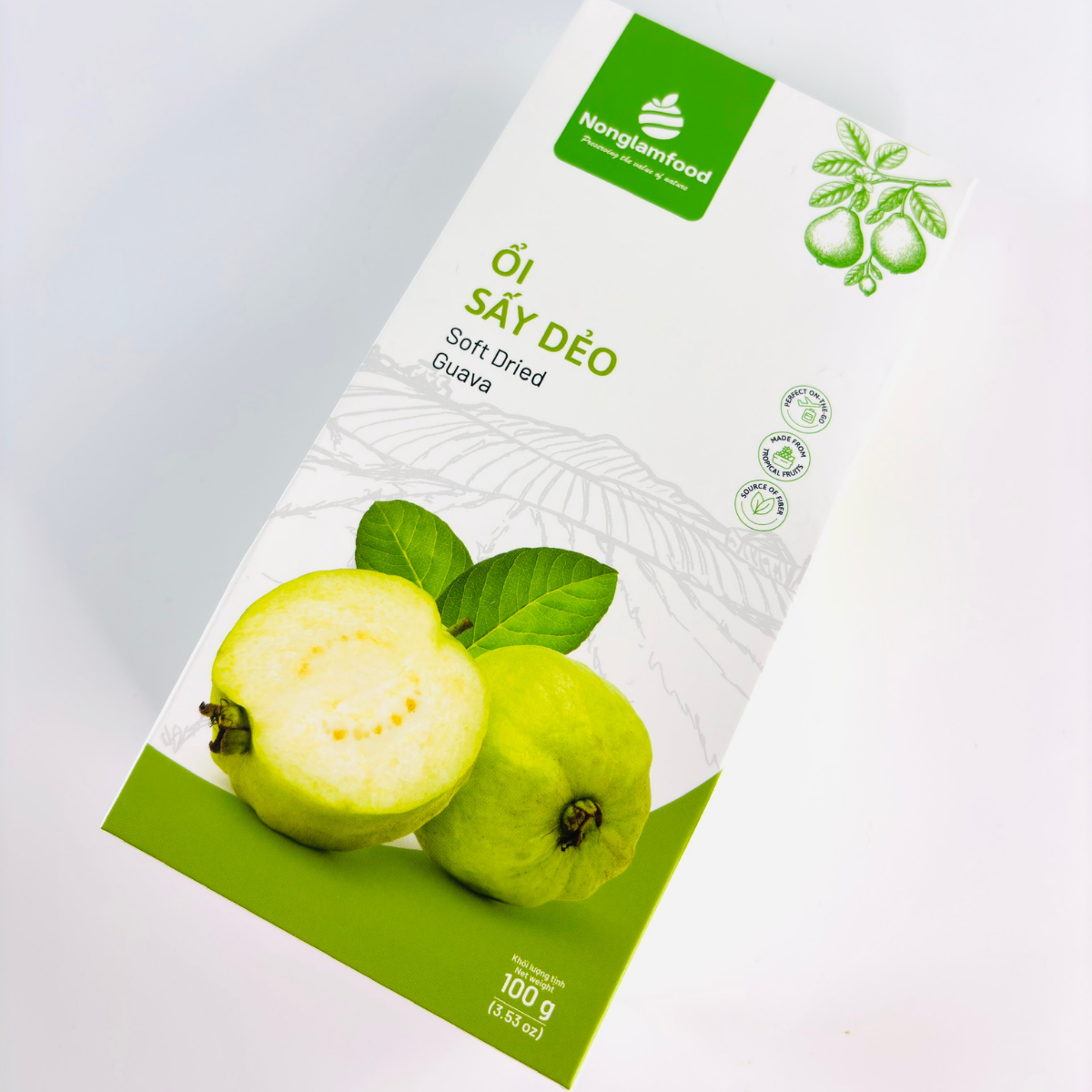 Ổi sấy dẻo Nonglamfood – Hộp 100g