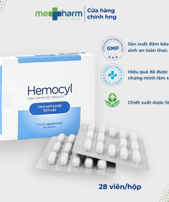Viên uống Hemocyl – Hỗ trợ cải thiện triệu chứng trĩ: đau rát, ngứa hậu môn, chảy máu (Hộp 28 viên)