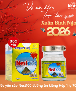 Nước yến sào Nest100 – Đường ăn kiêng (lọ 70ml)