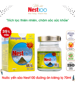 Nước yến sào Nest100 – Đường ăn kiêng (lọ 70ml)