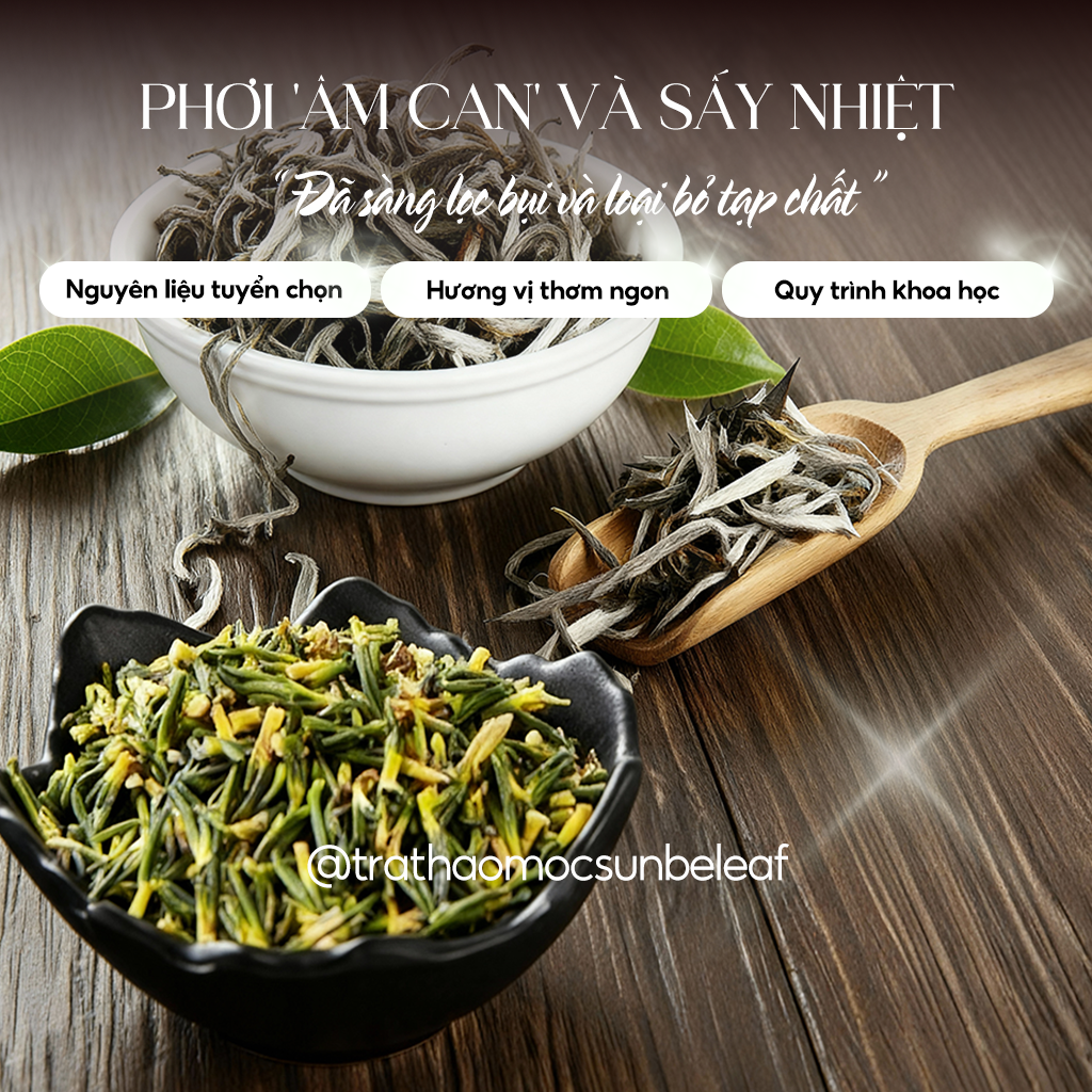 Trà Tim Sen Shan Tuyết Cổ Thụ Sunbeleaf – Thích Hợp Cho Người Chú Trọng Lối Sống Điều Độ Và Sức Khỏe Bên Trong – Hộp 20 Gói Túi Lọc