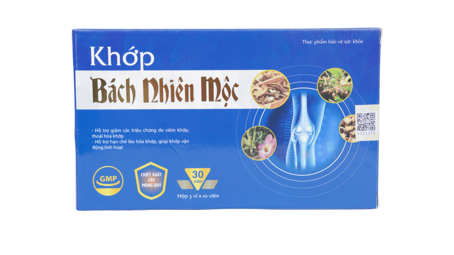 TPBVSK Khớp Bách Nhiên Mộc hỗ trợ giảm các triệu chứng do viêm khớp, thoái hóa khớp ( Hộp 30 viên)