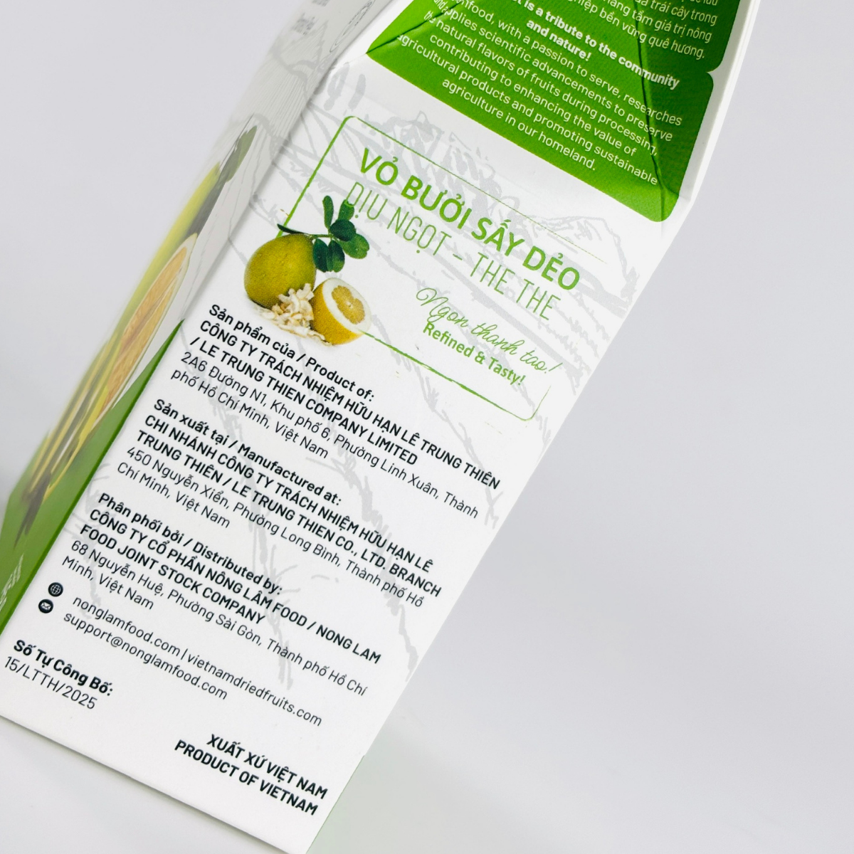 Vỏ bưởi sấy dẻo Nonglamfood (hộp 145g)