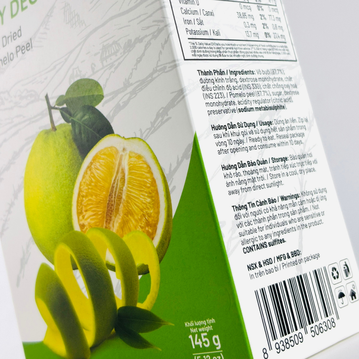 Vỏ bưởi sấy dẻo Nonglamfood (hộp 145g)