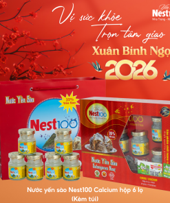 Nước Yến sào Calcium Nest100 – Bổ sung canxi giúp xương chắc khỏe (6 lọ + túi)
