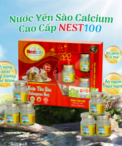 Nước Yến sào Calcium Nest100 – Bổ sung canxi giúp xương chắc khỏe (6 lọ + túi)