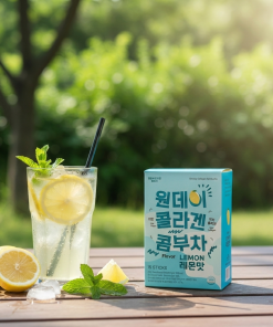 Thức uống lên men Kombucha Collagen Oneday hoà tan – giàu lợi khuẩn Vị chanh (Hộp 15 gói x 5g)