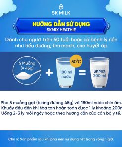 Skmix Heathie – Sữa bột dinh dưỡng phù hợp cho người lớn tuổi (850g)
