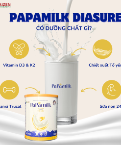 Sữa non tổ yến Papamilk Diasure – Lon 830G