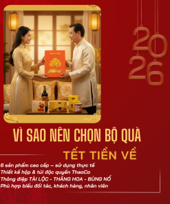 Hộp Quà Khai Trương Cao Cấp Thaoco – Tết Tiền Về | Set quà khai lộc đầu năm cho doanh nghiệp và gia đình (kèm túi đẹp)