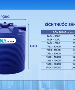 Bồn nhựa Tân Á 500D EX, CHỈ BÁN TẠI KHU VỰC MIỀN BẮC