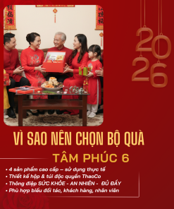 Hộp Quà Khai Trương Cao Cấp Thaoco – Tâm Phúc 6 | Set quà khai lộc đầu năm cho doanh nghiệp và gia đình (kèm túi đẹp)
