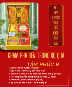 Hộp Quà Khai Trương Cao Cấp Thaoco – Tâm Phúc 9 | Set quà khai lộc đầu năm cho doanh nghiệp và gia đình (kèm túi đẹp)