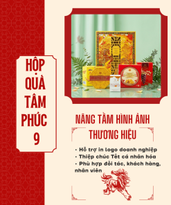 Hộp Quà Khai Trương Cao Cấp Thaoco – Tâm Phúc 9 | Set quà khai lộc đầu năm cho doanh nghiệp và gia đình (kèm túi đẹp)
