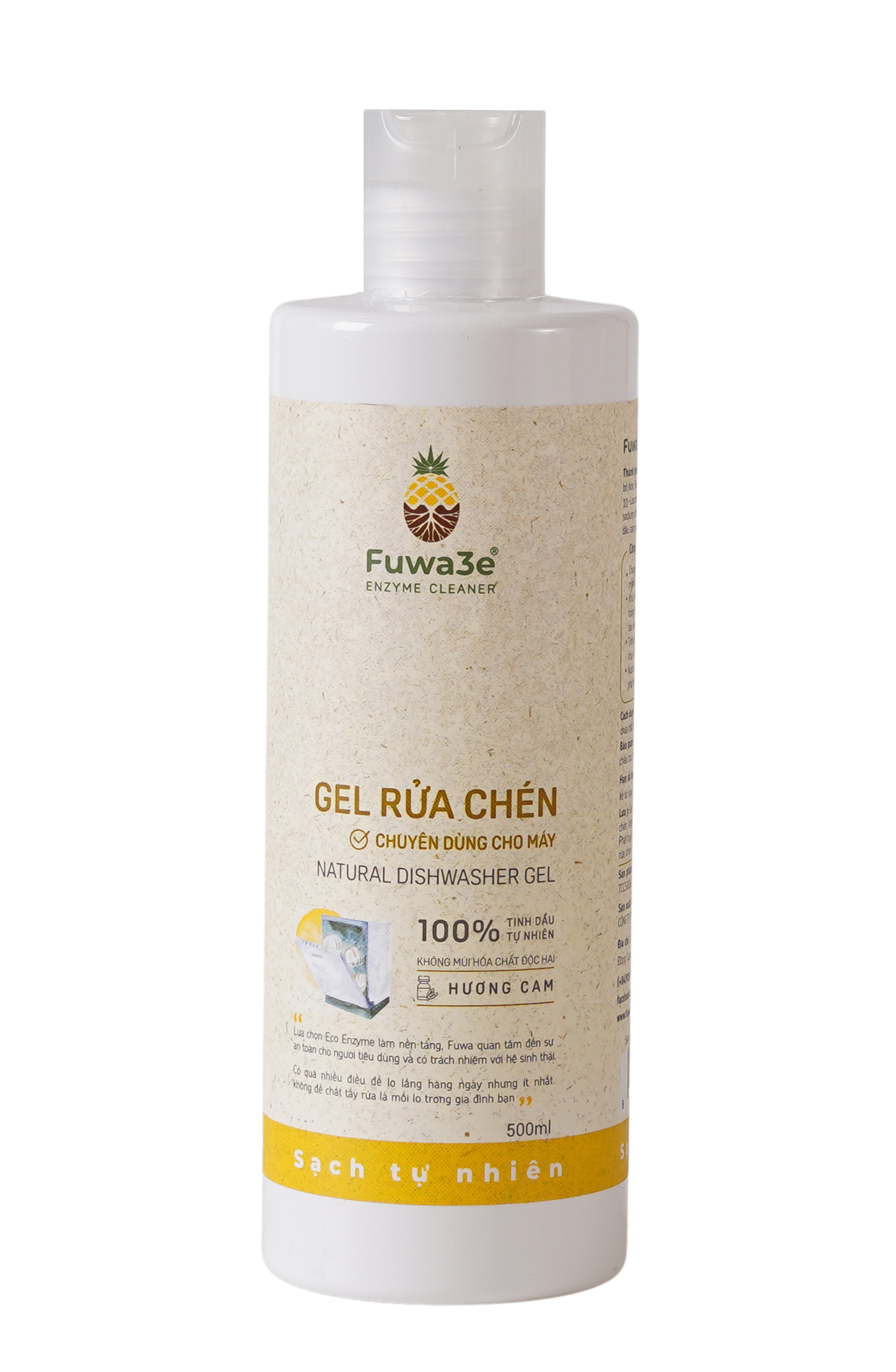 Gel rửa chén cho Máy FUWA3E Enzyme sạch x2 không dư lượng 500ml