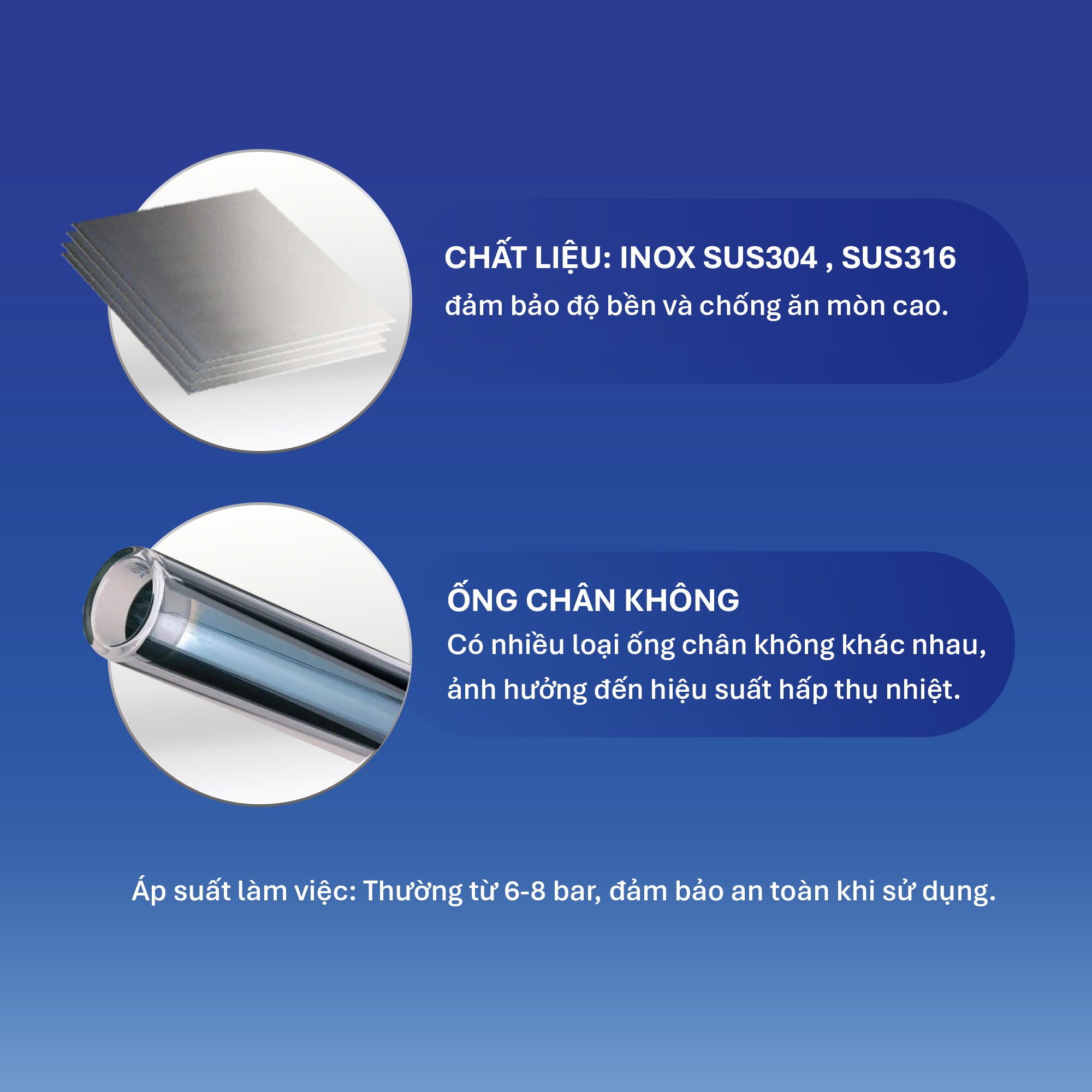 Máy nước nóng Năng lượng mặt trời TA-GO 58-24 240L (Phân phối từ khu vực Bình Định trở ra phía Bắc )