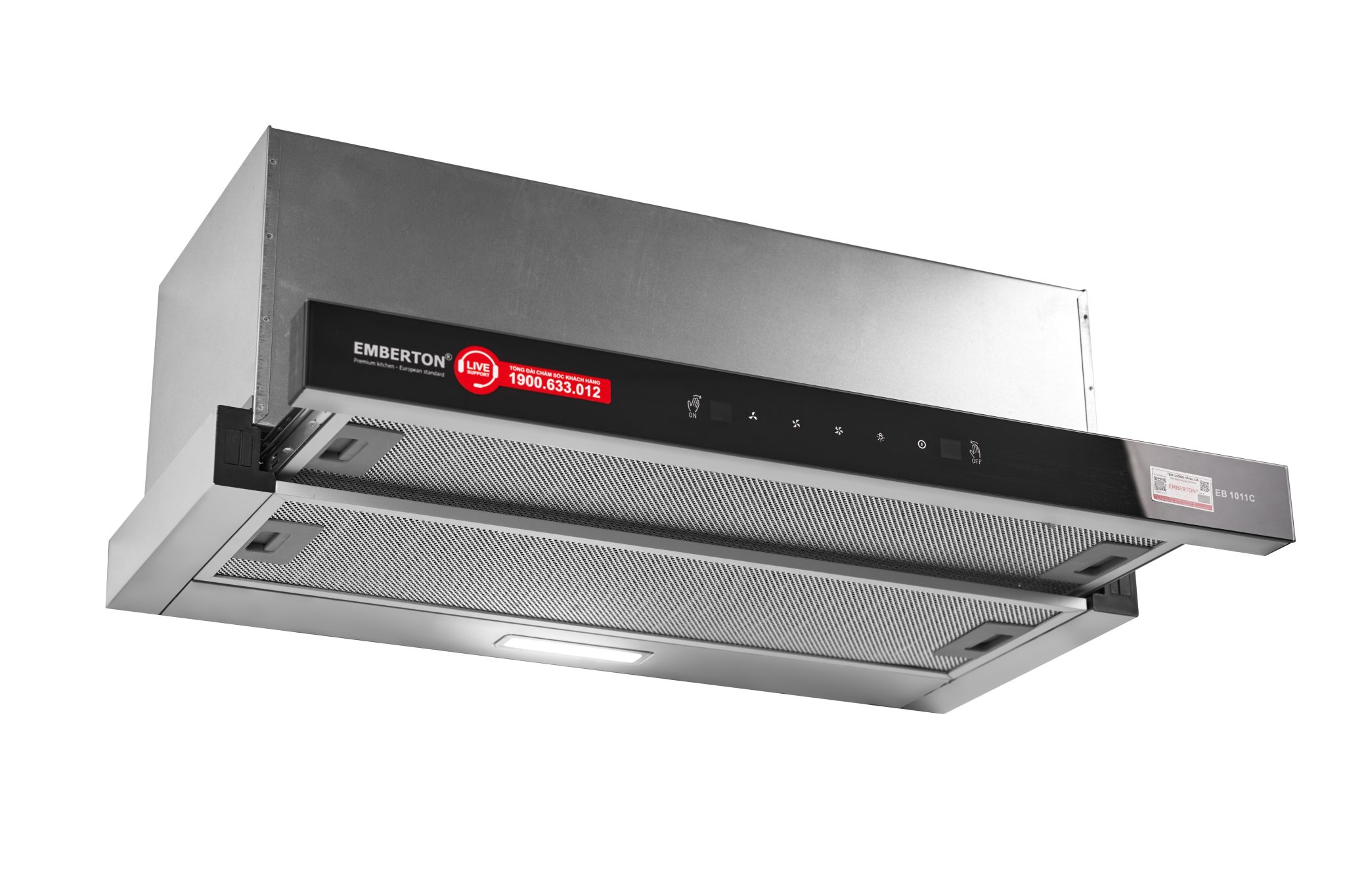 Máy hút mùi âm tủ cảm ứng vãy tay Emberton EB 1011C – 70cm