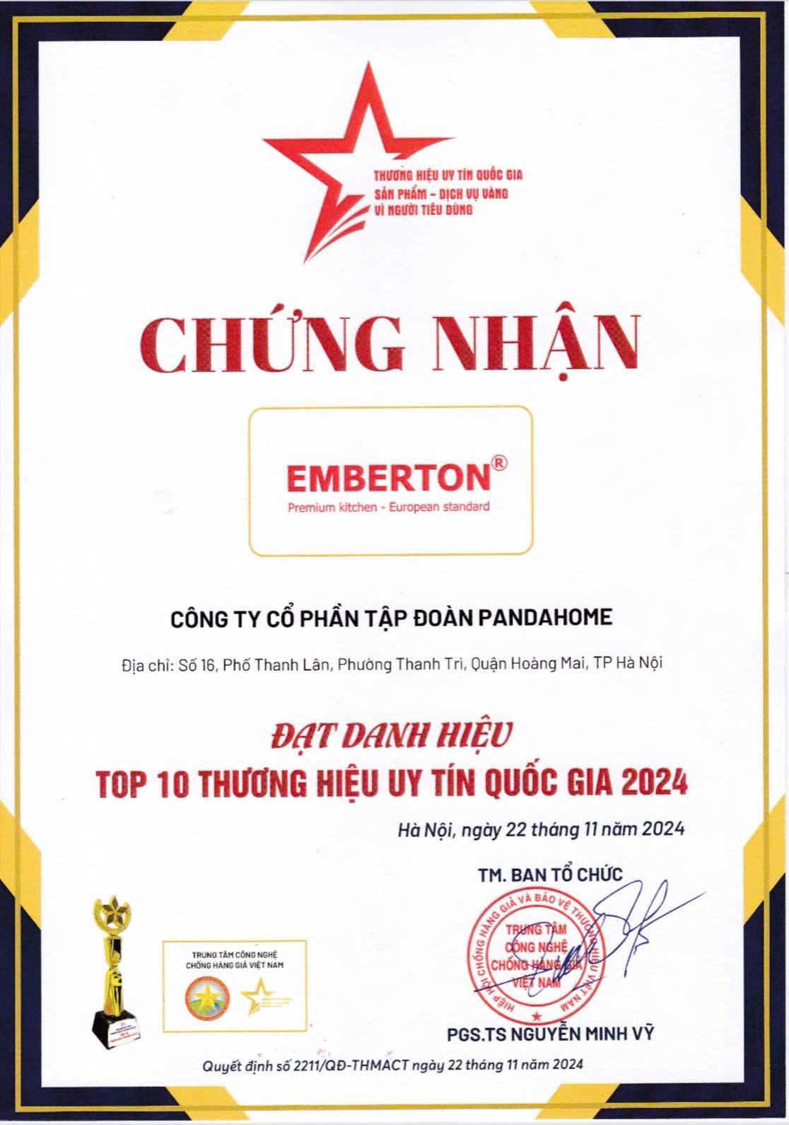 Máy hút mùi kính cong EMBERTON EB 1010S