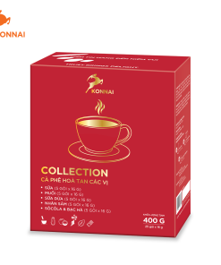 Cà phê mix 5 vị (cà phê muối, cà phê sữa dừa, cà phê socola & bạc hà, cà phê sữa, cà phê nhân sâm) Konnai Coffee 25 gói/hộp