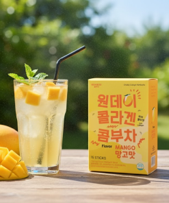 Thức uống lên men Kombucha Collagen Oneday hoà tan – giàu lợi khuẩn Vị Xoài (Hộp 15 gói x 5g)