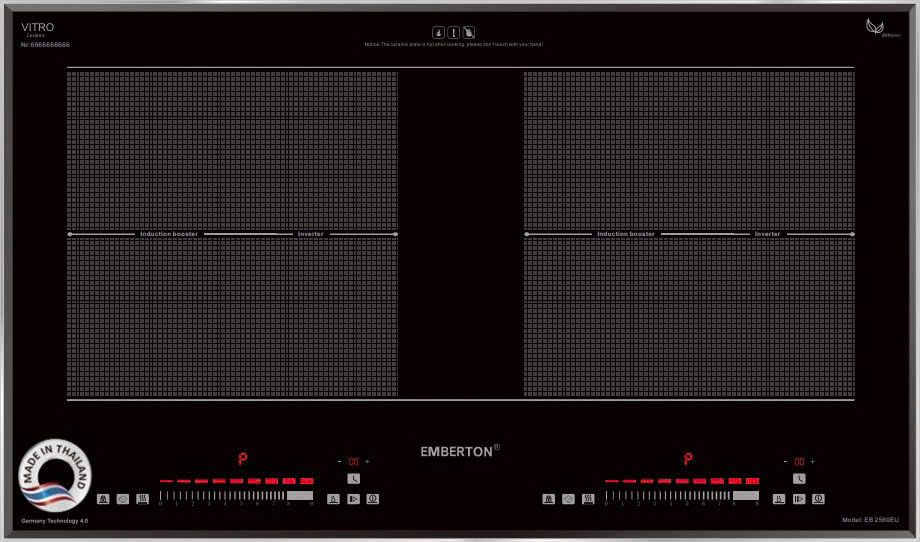 Bếp điện từ 2 vùng nấu Emberton EB 2560EU