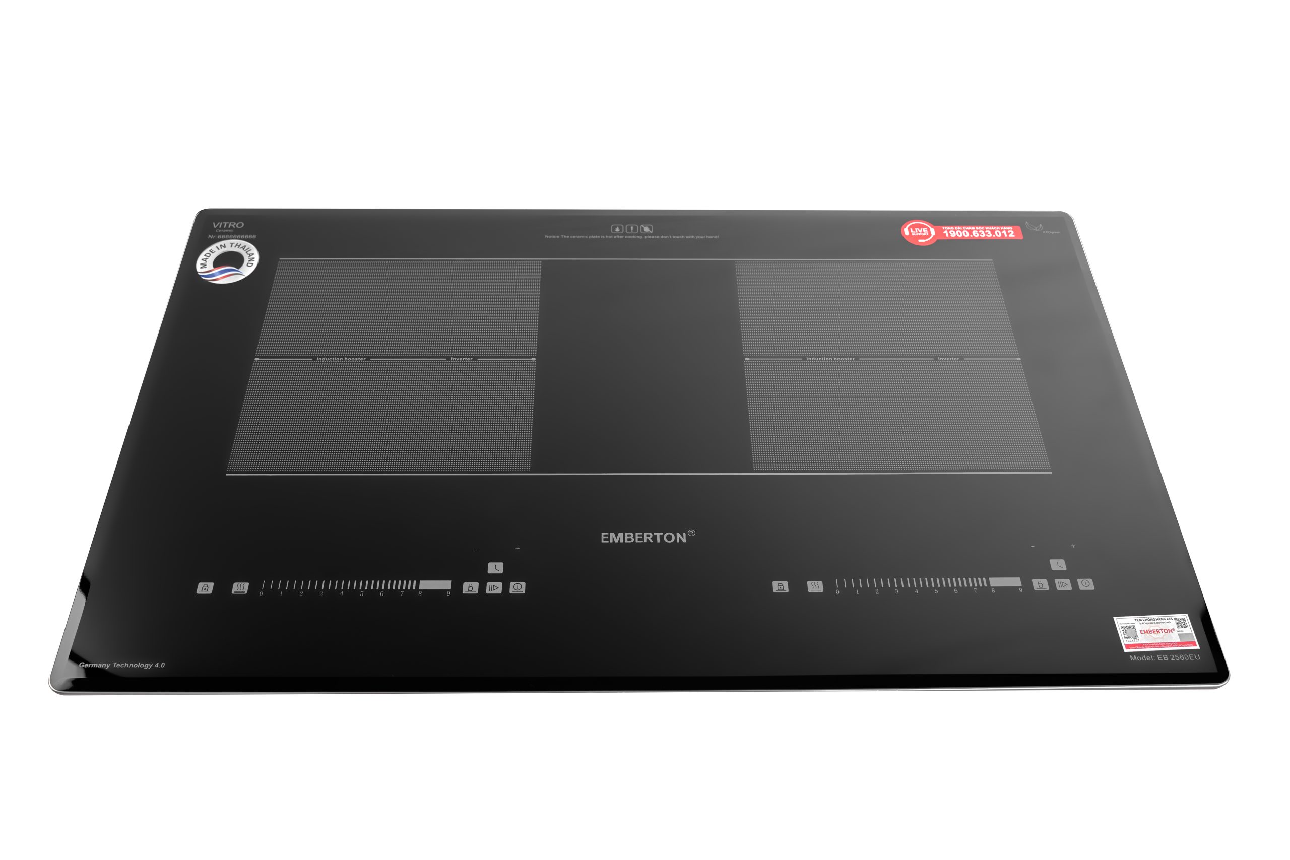 Bếp điện từ 2 vùng nấu Emberton EB 2560EU