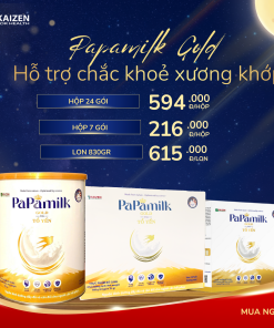 Sữa non tổ yến Papamilk Gold hỗ trợ xương khớp (24gói x 32g)