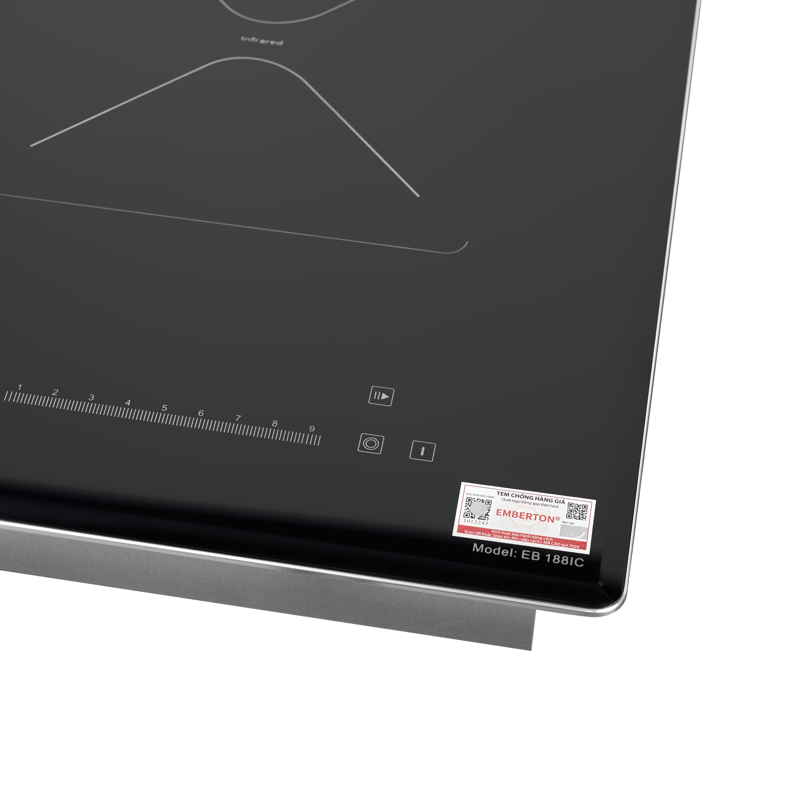 Bếp 1 từ 1 hồng ngoại 2 vùng nấu Emberton EB 188IC