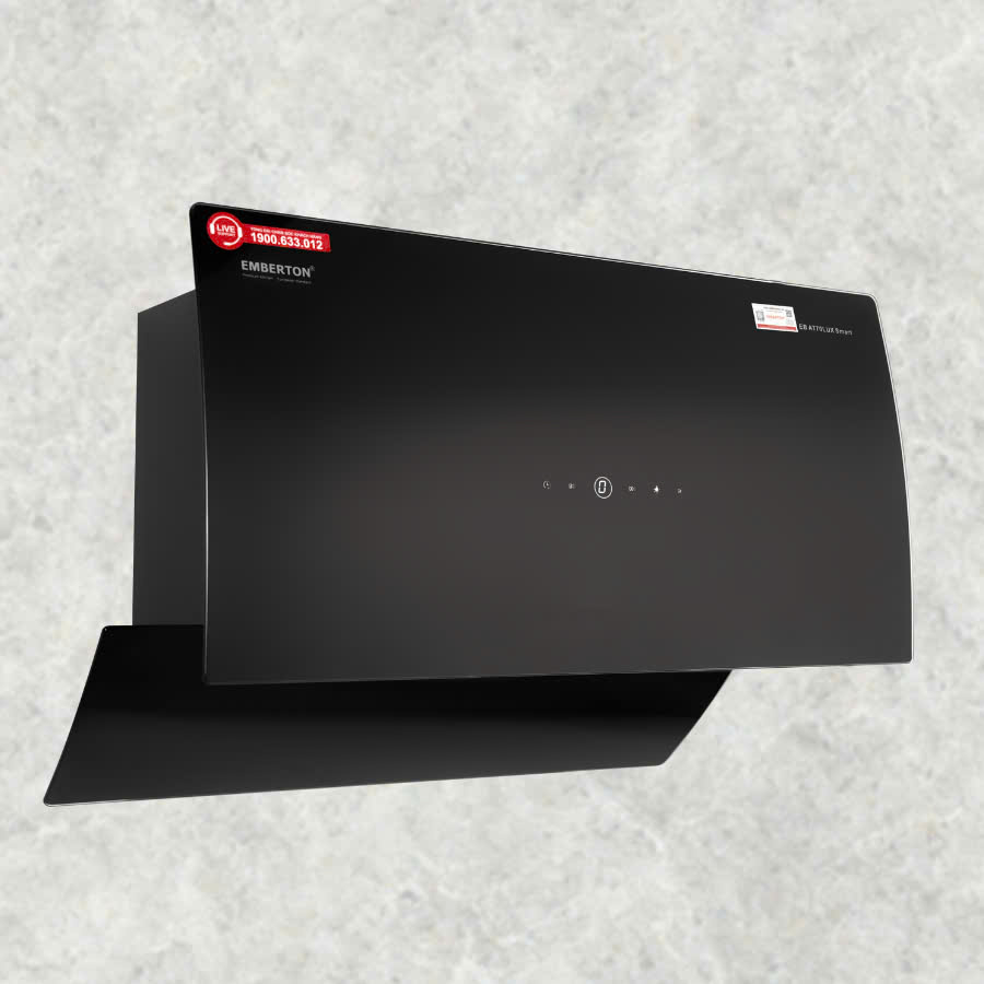 Hút mùi vát cong dạng tivi cảm ứng có điều khiển từ xa Emberton EB-AT70LUX smart