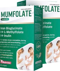 Thực phẩm bảo vệ sức khỏe MumFolate Diamond hỗ trợ bổ sung sắt và acid folic