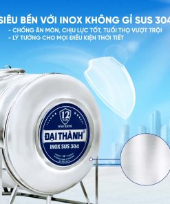 Bồn inox Đại Thành 304 ngang 2500l ĐK 1170 (Phân phối từ Kon Tum trở vào khu vực phía Nam)